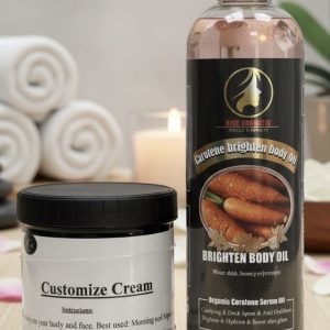 Customize Cream 8oz with Carotene Body Oil Combo Set #2