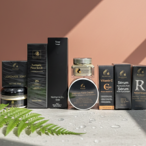 Pigmentation & Dark spots: Brightening Combo#9: (Lemonade soap,Brightening face cream, Toning Night Cream, Toner,Turmeric Clay Mask ,Face Scrub, Vitamin C, Retinol, Hyaluronic Acid Serum) (For normal to dry skin)