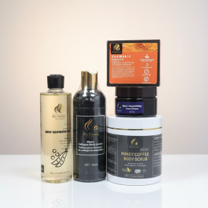 Men's Nourishing Combo Set (Body Lotion, Body Scrub, Turmeric Soap, Face Cream and Glowing Oil).#5