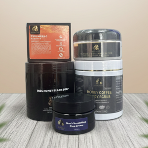 Turmeric Shea Butter Combo (Shea Butter, Face cream, turmeric soap, scrub, Black soap)#5