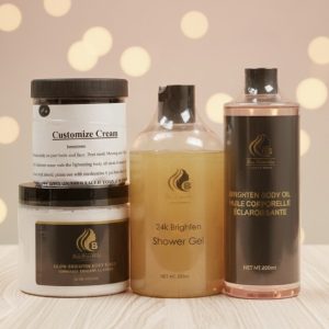 Customized Cream, Glow Brighten Body Scrub 16oz, Brighten Shower Gel, Oil Serum 400ml #4