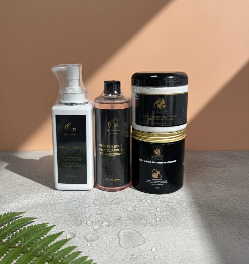 Brighten lotion Combo set (honey brightening black soap, body scrub and brighten body oil 400ml) #4