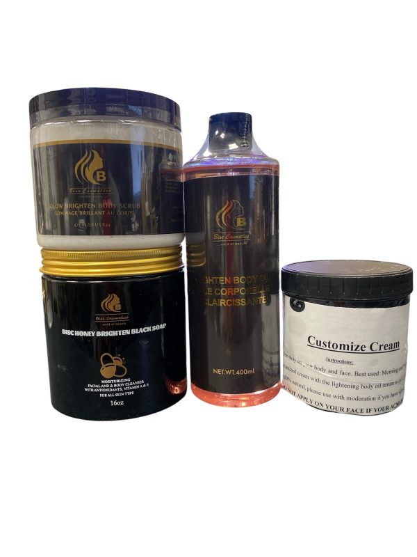 Customized Cream, Glow Brighten Body Scrub 16oz, Brighten Black Soap, Brighten Body Oil 400ml #4