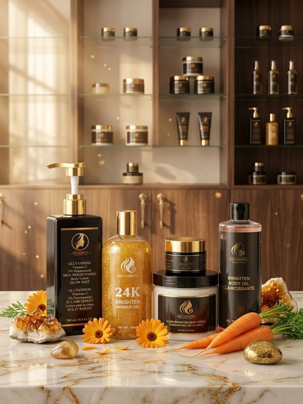 Glutathione face and body lotion combo (24k Shower Gel, Brightening Body Scrub and Brighten Body Oil) #5